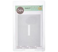 Sizzix 658610 Framelits Pack de 10 Matrices de Découpage Rectangles #2 25,7 x 15,7 x 0,8 cm