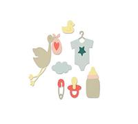 Sizzix 661704 Thinlits Die Set 13 Pièces Nouveau Né Métal Multicolore 23,5 x 8,1 x 0,2 cm