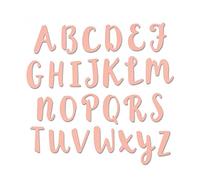 Sizzix 661710 Thinlits Die Set 26 Pièces Alphabet Majuscules au Pinceau Métal Multicolore 25,6 x 14,5 x 0,2 cm