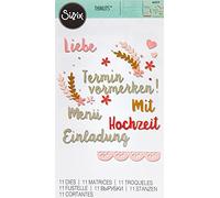 Sizzix 662619 Thinlits Die Set 11PK-Mariage (English: Wedding), Métal, Multicolour, 26 x 13 x 0,2 cm