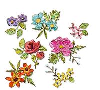 Sizzix 66284 Matrices de découpe Motif Lot de 14 Fleurs Thinlits Tim Holtz, 666284, Plastique, Brushstroke Flowers Mini, Taille Unique