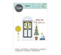 Sizzix 664711 Lot de 15 Matrices Thinlits-Maison pour Noël, Multicolor, Taille unique