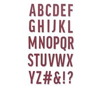 Sizzix 665072 Thinlits Lot de 30 Matrices Alphabet Audacieux par Alison Williams découpe pour Scrapbooking, Plastique, Multicolor, Taille unique