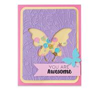 Sizzix 665200 Impresslits Pochette de gaufrage Papillon Meadow par Jen Long