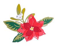 Sizzix 665342 Lot de 13 matrices Thinlits Motif fleurs de Noël par Lisa Jones