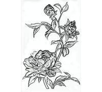 Sizzix 665632 Chemise de gaufrage à Texture 3D Motif Mini Roses par Tim Holtz, Dossier Plastique PP, Multicolour, taille unique