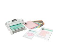 Sizzix Big Shot Plus - Machine de Découpe Polyvalente, Format A4, Design Blanc & Gris, Portable - Machine & Kit de Démarrage