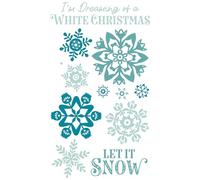 Sizzix Catherine Pooler Lot de tampons transparents Motif Noël Blanc