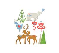Sizzix Christmas Elements by Lisa Jones gaufrage 3D Impresslits, Multicolore, XL, Taille unique