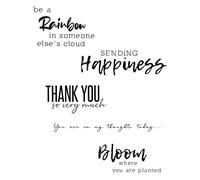 Sizzix Clear Stamps 5PK Sunnyside Sentiments #1 by Pete Hughes tampons transparents, OS