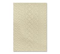 Sizzix Embossing Folder-Lace by Eileen Hull Classeur de gaufrage 3D Dentelle, Gris, Set de 6 Pièces