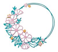 Sizzix Ensemble de Matrices Thinlits-Floral Round, Plastique Papier, Silver, One size