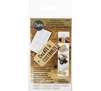 Sizzix Feuilles de grille autocollantes 5/emballage Inspiré par Tim Holtz-2,5 x 4,5 cm