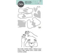 Sizzix Framelits Die Set 7PK w/Stamps Big Hugs par Olivia Rose, 665831