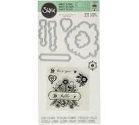 Sizzix Framelits Dies 6/Pkg W/Clear Stamps-Love You