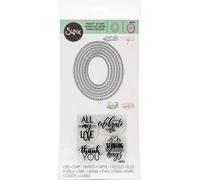 Sizzix Framelits Lot de 6 matrices de découpe ovales Multicolore