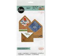 Sizzix Katelyn Lizardi Lot de 10 matrices de découpe avec enveloppes de Noël Multicolore Format A2 A7