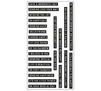 Sizzix Lot de 24 tampons Transparents Good Vibes #3 par Pete Hughes | 665909 |Chapitre 2 2022, Multicolor, Taille Unique