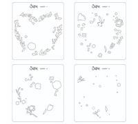 Sizzix Lot de 4 pochoirs superposés en forme de cœur par Olivia Rose