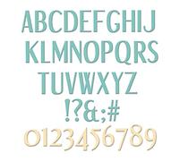 Sizzix Lot de 62 Matrices Thinlits Alphabet stylisé par Lisa Jones, 665488, Plastique, Mutlicolor, Taille Unique