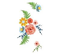 Sizzix Lot de tampons transparents superposés Motif floral Taille unique Multicolore