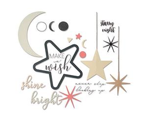 Sizzix Matrice de découpe Framelits set de 9pcs / Tampons 664480 Faites un voeu de Sophie Guilar, Taille unique