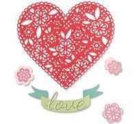 Sizzix Matrice de decoupe Thinlits de 10 napperons cœur par Jennifer Ogborn | 666017 | Chapitre 4 2022