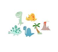 Sizzix Matrice de découpe Thinlits Set de 9pcs 664393 Dinosaures de Pete Hughes, Multicolore, Taille unique