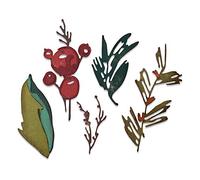 Sizzix Matrice de découpe Thinlits set de 9pcs 664736 Noël au pinceau de Tim Holtz