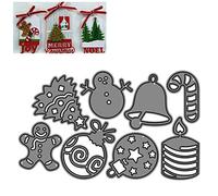Sizzix Matrices de Noël, 14 X 9 X 1 Matrices de Noël en Acier au Carbone, Matrices Artisanales pour la Fabrication de Cartes et Le Scrapbooking