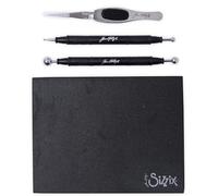 Sizzix Shaping and Cardmaking Paper Sculpting Set (Black) Tim Holtz 665304 Kit de sculpture sur papier pour scrapbooking et création de cartes (Noir), Taille unique
