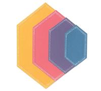Sizzix Stacey Park Lot de matrices de découpe hexagonales cousues