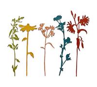 Sizzix Thinlits Die 665221 Tiges de fleurs sauvages #3 par Tim Holtz Pack de 5