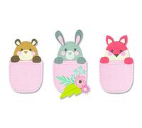 Sizzix Thinlits Die Set 10PK Pocket Pals by Olivia Rose, Plastique Papier, Multicolor, Taille unique