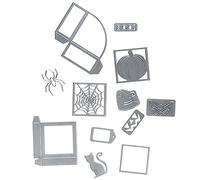 Sizzix Thinlits Die Set 12PK 664577 Boîte 3-D Silhouette Effrayante de Georgie Evans