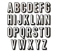 Sizzix Thinlits Die Set 26PK 664729 Alphanumérique Majuscules Ombrées de Tim Holtz, Alphanumeric Shadow, Taille unique