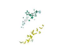 Sizzix Thinlits Die Set 2PK - Oiseaux et Etoiles par Pete Hughes, Métal, Argent, 26 x 13 x 0.2 cm