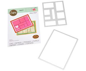Sizzix Thinlits Die Set 2PK Snail Mail par Eileen Hull, 665869 Taille Unique Multicolore