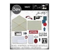 Sizzix Thinlits Lot de 48 matrices Postales par Tim Holtz | 665927 | Chapitre 3 2022 Multicolor