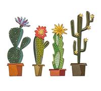 Sizzix Thinlits Lot de 9 matrices funky cactus par Tim Holtz, 665365