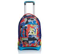 SJ GANG Sac à Dos à Roulettes, Sac à Livres à Roulettes, 3 En 1, Sac à Dos Détachable + Trolley, Filles et Garçons, pour L'École, le Sport, les Loisirs, Pochette pour Ordinateur Portable,