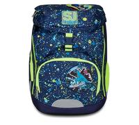 SJ Gang Sac à dos d'école Soft Plus, vert, Fluo Snow, monocompartiment avec sangle de taille réglable, poche latérale avec fermeture éclair, poche en maille porte-bouteille, sac à dos école primaire
