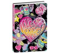 SJ GANG STYLE JAM GANG Agenda scolaire daté standard 10 mois, noir, coeurs, accessoires sac à dos, fille