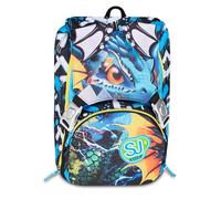 SJ Gang Style Jam Gang – Sac à dos d'école Big Metal Dragon Boy – ailes relevables, bleu 24 l