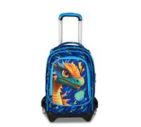 SJ GANG STYLE JAM GANG Chariot scolaire Jack 3 roues Dragon Glide, bleu, 3 en 1, sac à dos triple usage avec chariot détachable, 33 L, sac à dos école primaire, sac à dos enfant, bleu, Taglia unica
