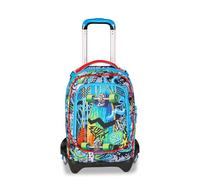 SJ GANG STYLE JAM GANG Chariot scolaire Jack 3 roues Sharky Skate, bleu, 3 en 1, sac à dos triple usage avec chariot détachable, 33 L, sac à dos école primaire, sac à dos enfant