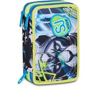 SJ GANG STYLE JAM GANG étui école 3 zip GLACE PANTHER BOY, gris, triple