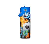 SJ GANG STYLE JAM GANG Gourde thermique en acier inoxydable, bleu orange, 0,5 L, bouteille d'école et de loisirs, enfant, Bleu orange., Taglia Unica