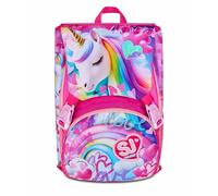 SJ GANG STYLE JAM GANG Grand Sac à Dos Enfant École Extensible Fuchsia, Sac à Dos avec Séparateur Intérieur, Poche Supérieure avec Ailes Rétractables, Poche pour Bouteille d'Eau, 24 L