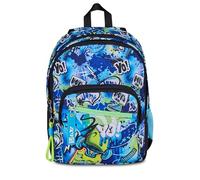 SJ GANG STYLE JAM GANG Sac à dos d'école double compartiment, Sj Ever Cloudy Blue, bleu clair, 31 L, avec poche porte-bouteille et charme détachable, élémentaire, enfant